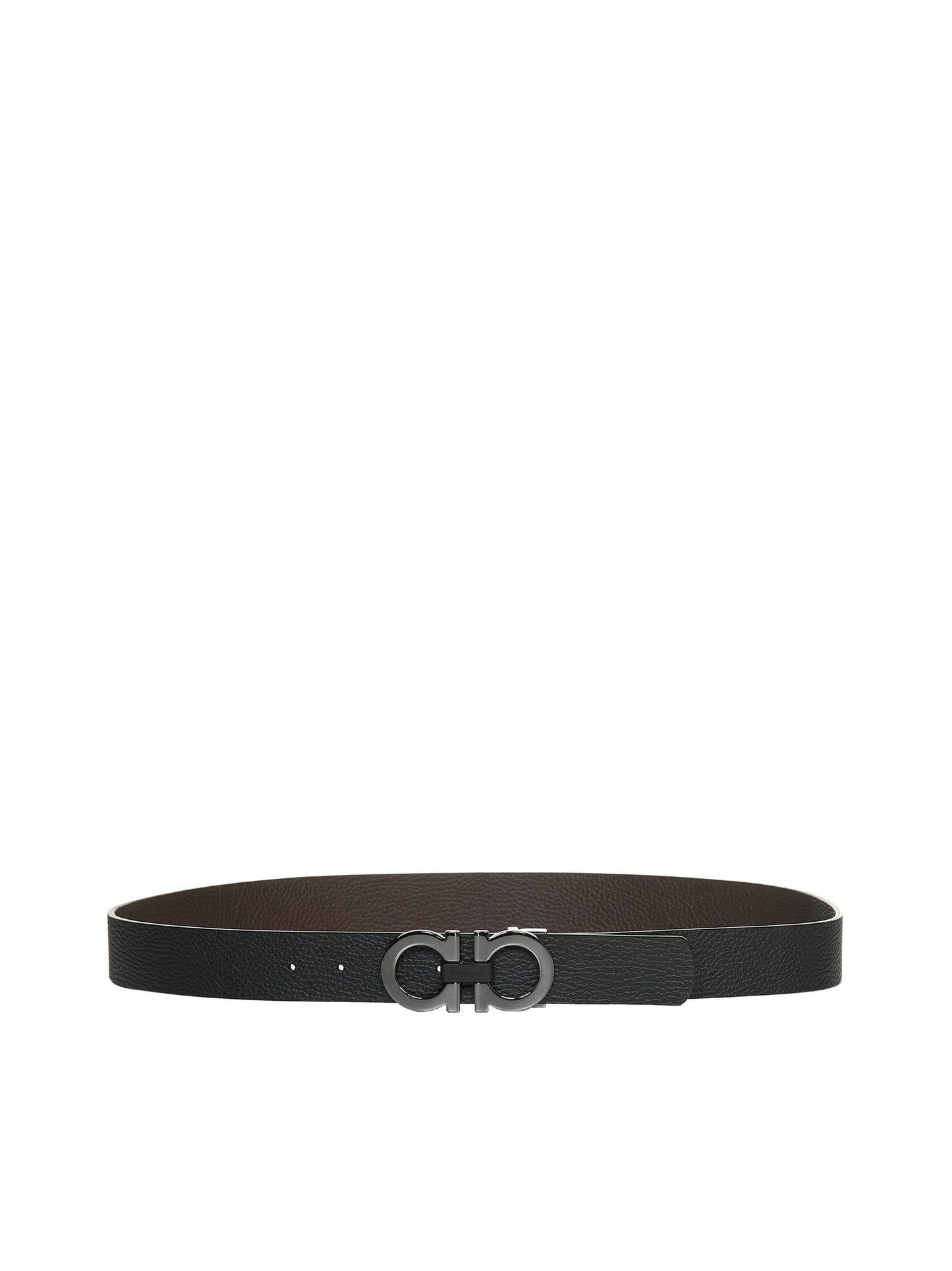 Reversible Gancini Leather Belt