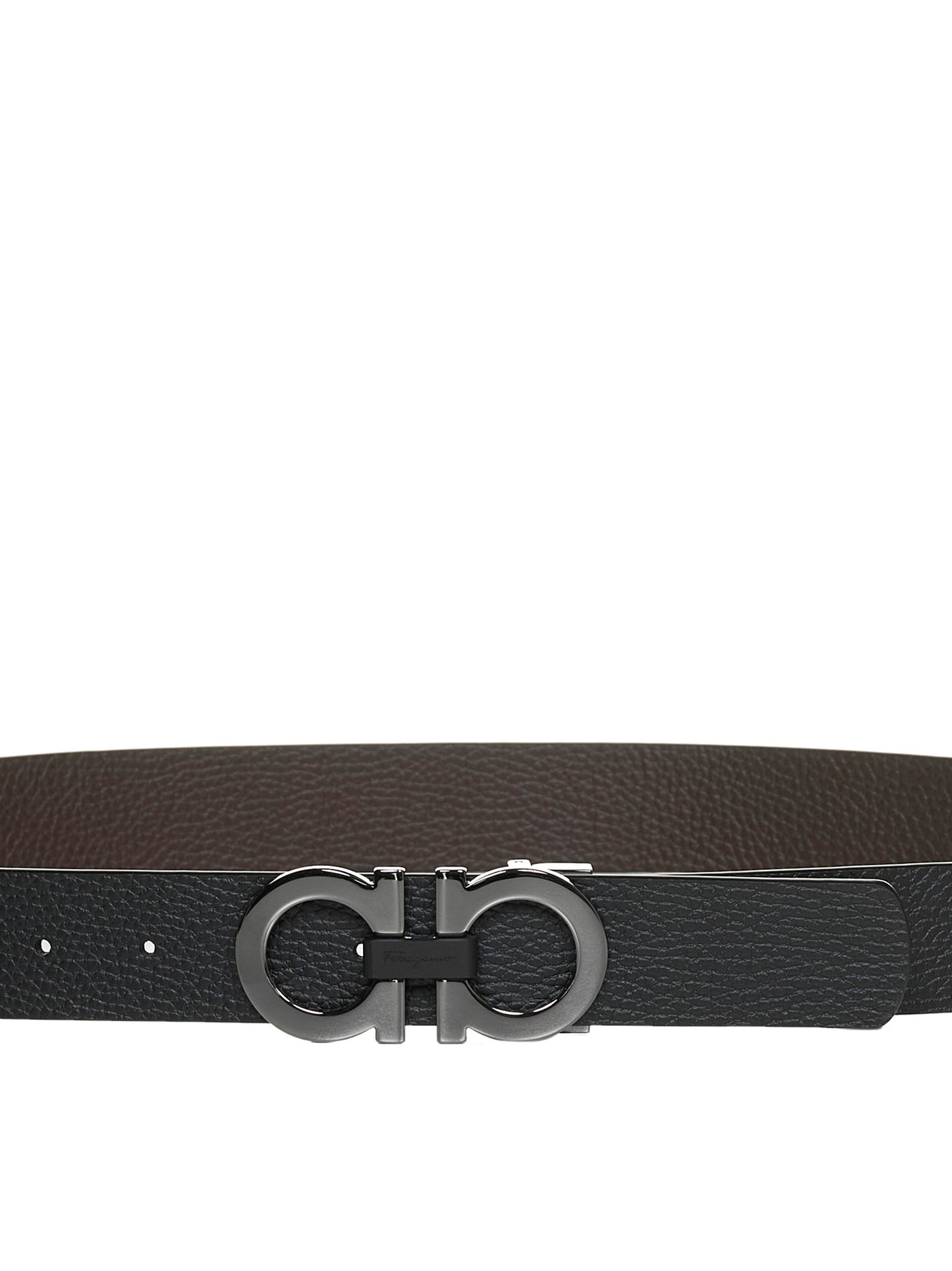 Reversible Gancini Leather Belt