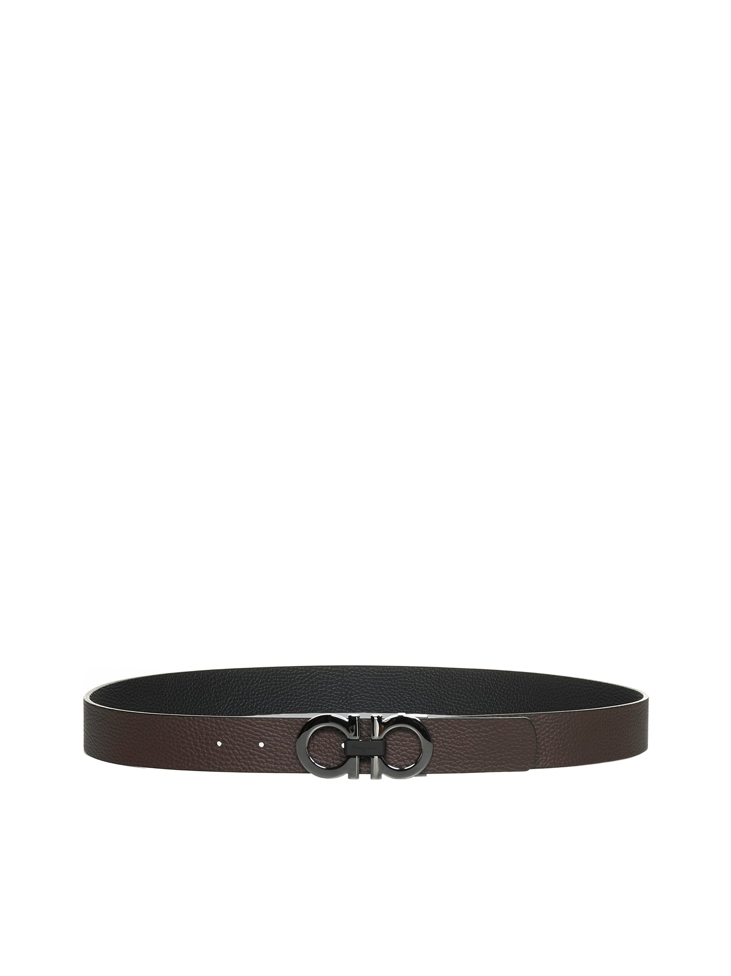 Reversible Gancini Leather Belt