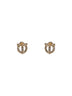 Orecchini Gancini crystals in ottone oro