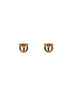 Orecchini Gancini crystals in ottone oro