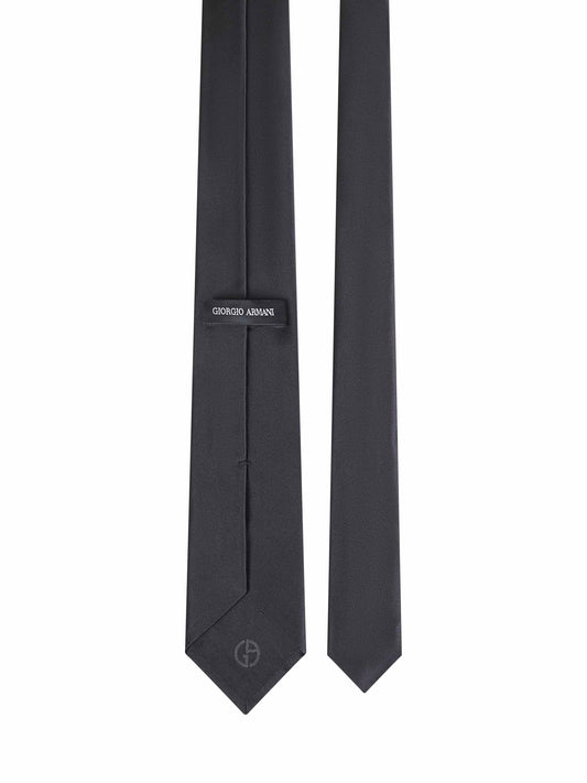 Black silk tie