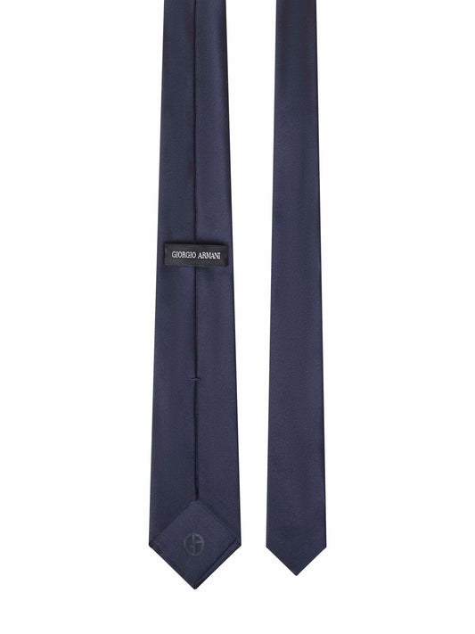 Blue silk tie