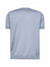 Maglia a manica corta in seta e cotone azzurro