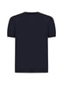 Short-sleeved crew-neck sweater in silk and cotton