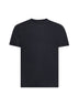 T-shirt girocollo in lana vergine blu