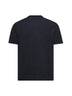 T-shirt girocollo in lana vergine blu