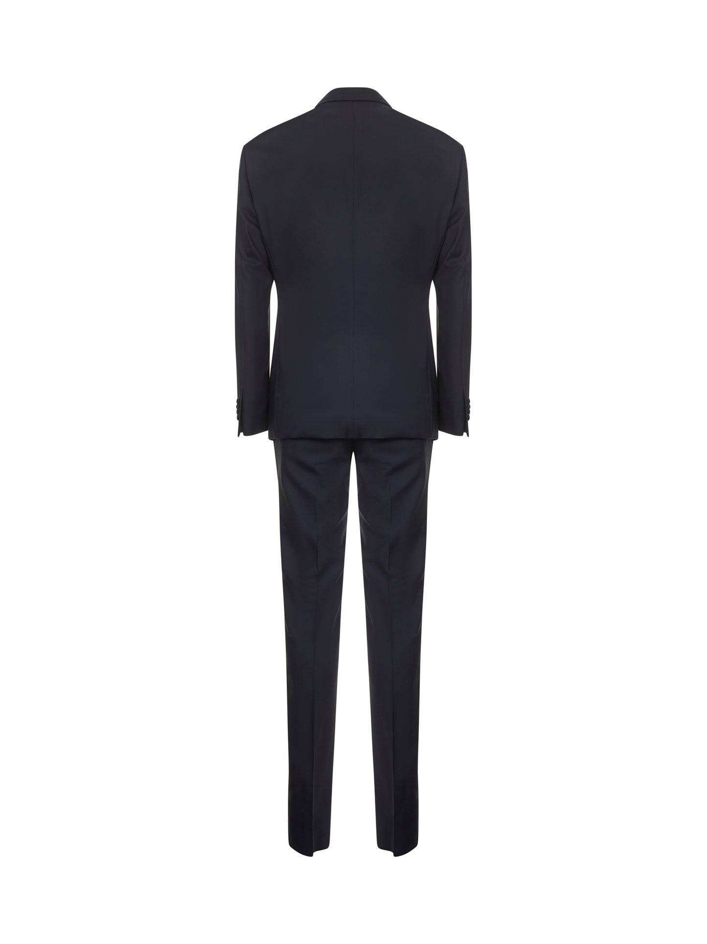 Dark navy virgin wool tuxedo suit