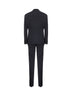 Dark navy virgin wool tuxedo suit