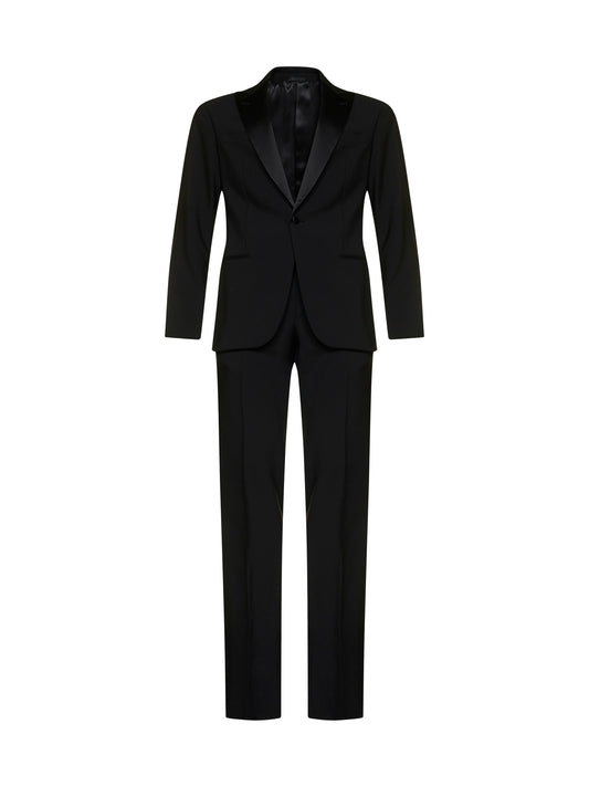 Black wool Icon Soho tuxedo suit
