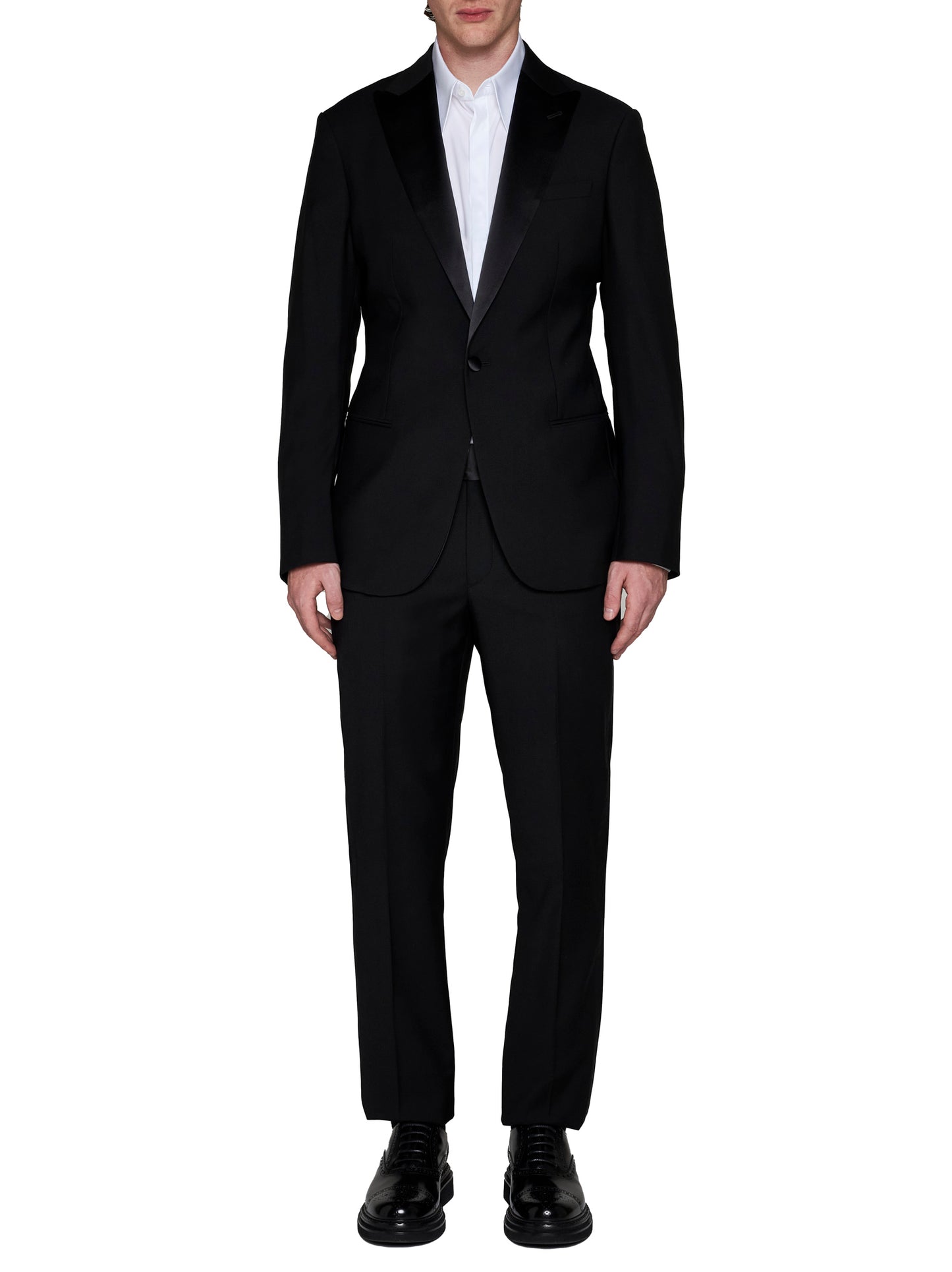 Black wool Icon Soho tuxedo suit