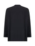 Blue wool crepe single-breasted jacket