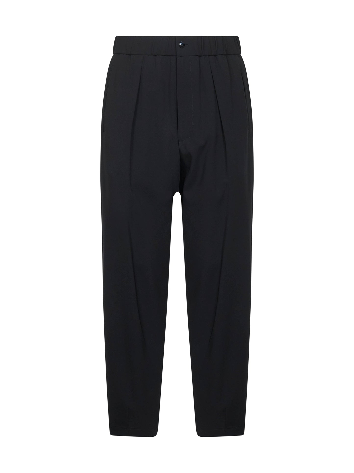 Pantaloni a una pince in crepe di lana blu