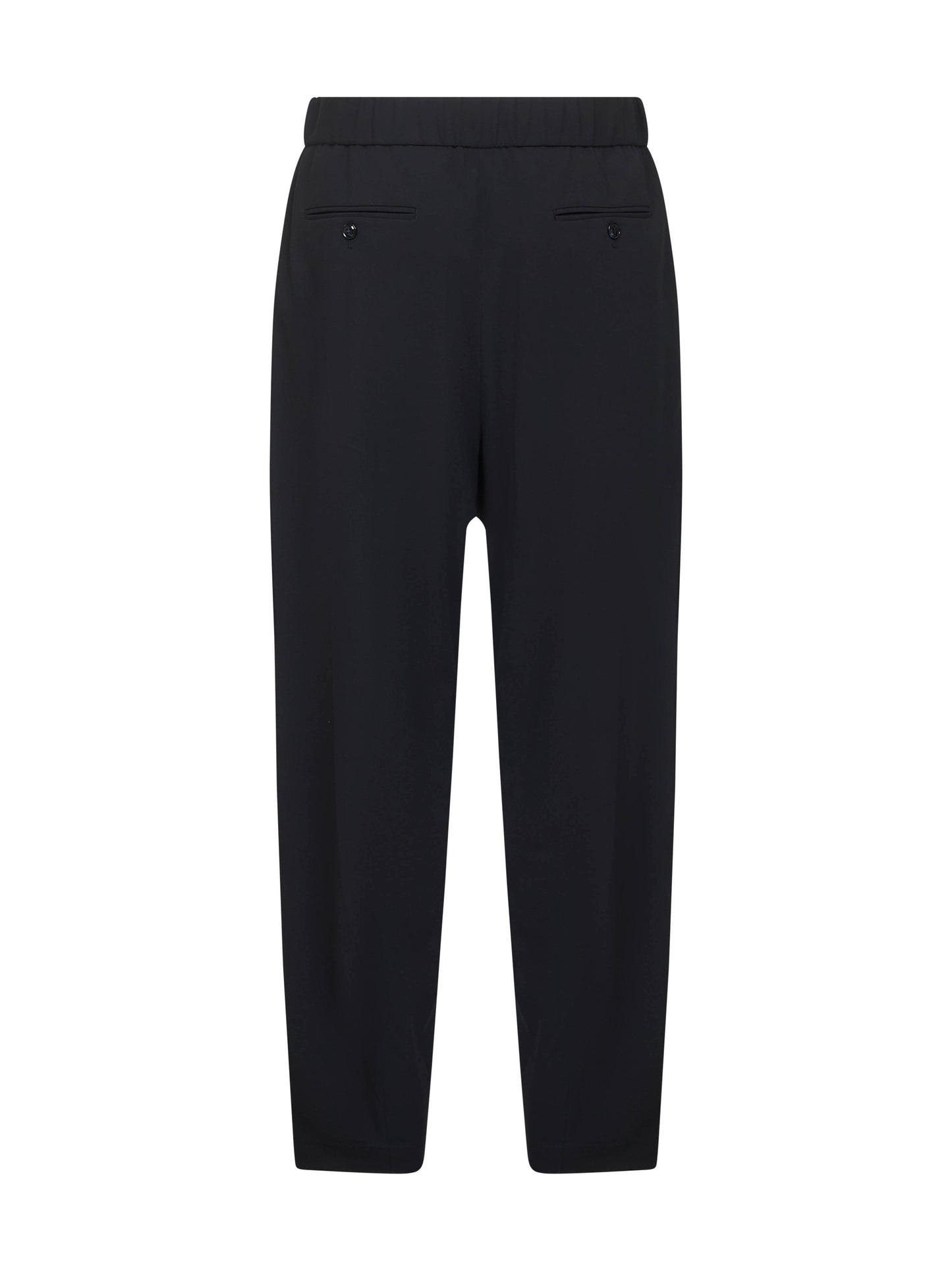 Pantaloni a una pince in crepe di lana blu