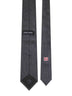 Black micro-pattern jacquard silk tie