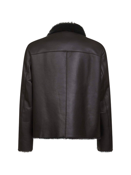 Brown sheepskin blouson