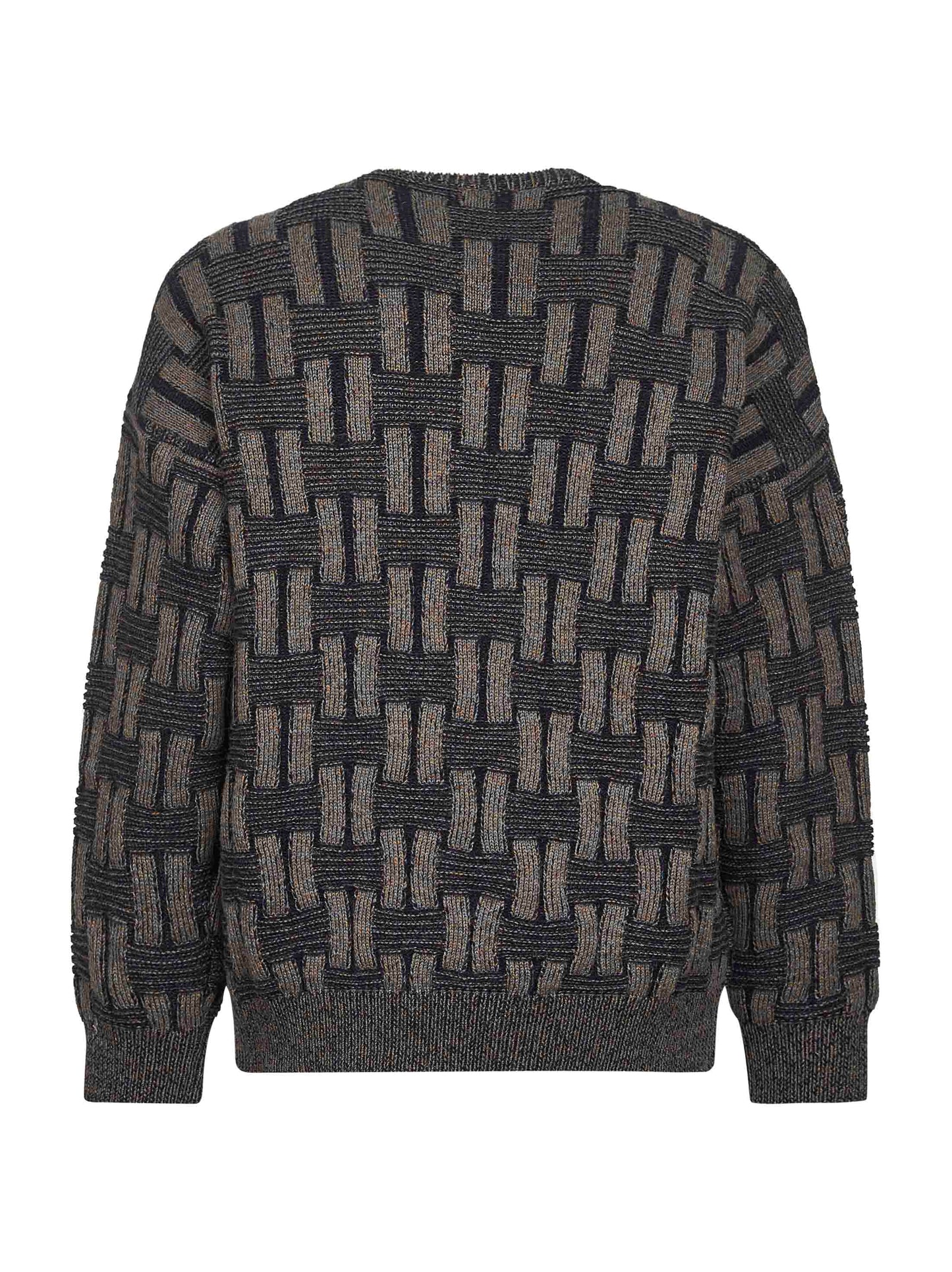 Camel vanisé links stitch wool sweater