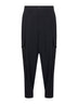 Pantaloni cargo in crepe di lana vergine blu