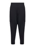 Pantaloni cargo in crepe di lana vergine blu