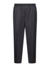 Pantaloni a una pince in lana vergine chevron grigia
