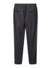 Pantaloni a una pince in lana vergine chevron grigia