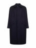 Blue cashmere cloth single-breasted coat