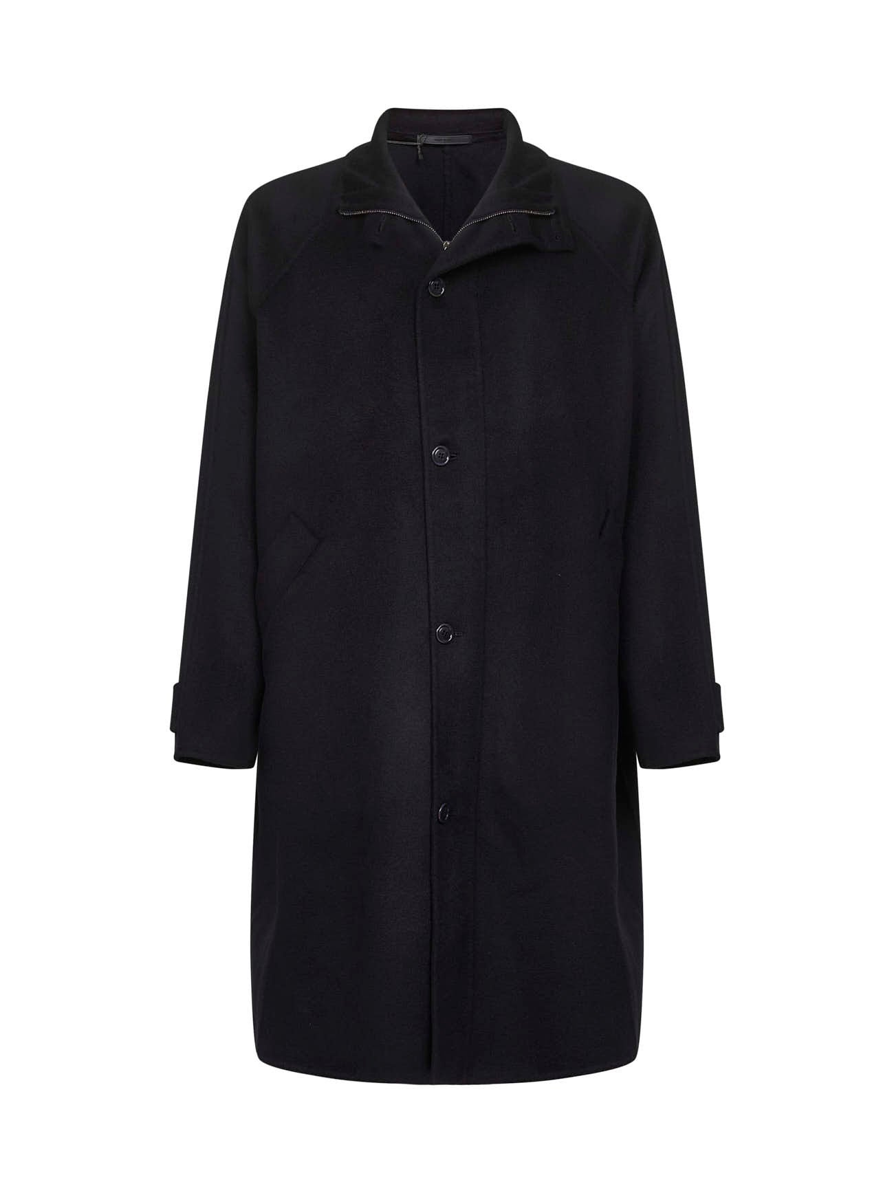 Blue double cashmere cloth coat