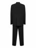 Black virgin wool crepe double-breasted tuxedo suit