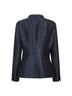 Blue sequin-embroidered jacquard jacket