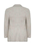 Beige jacquard jersey double-breasted jacket