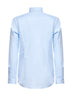 Light blue stretch cotton blend slim-fit shirt