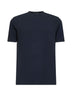 Blue stretch viscose jersey Icon T-shirt <BR/>