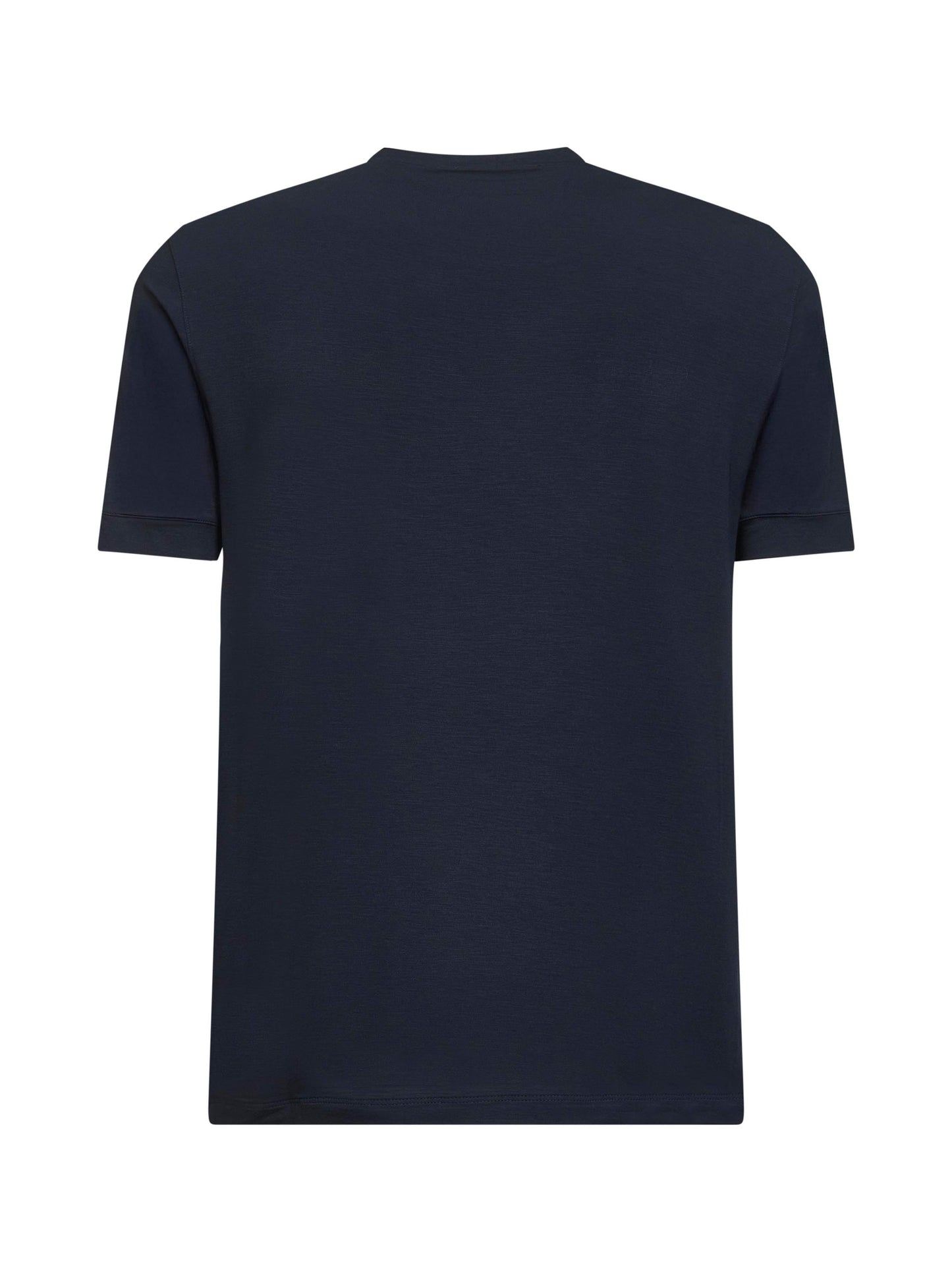 Blue stretch viscose jersey Icon T-shirt <BR/>