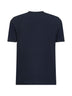 Blue stretch viscose jersey Icon T-shirt <BR/>