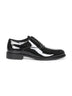 Black patent leather Oxfords