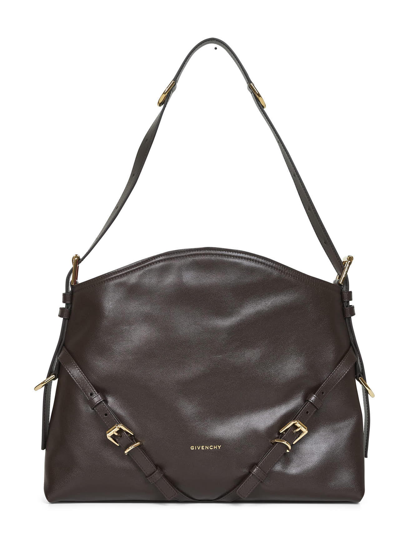 Borsa a spalla Voyou media marrone