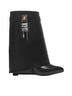 Stivaletti Shark Lock in pelle nera