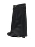 Stivaletti Shark Lock in pelle nera