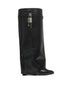 Stivali Shark Lock in pelle nera