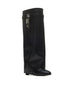 Stivali Shark Lock in pelle nera