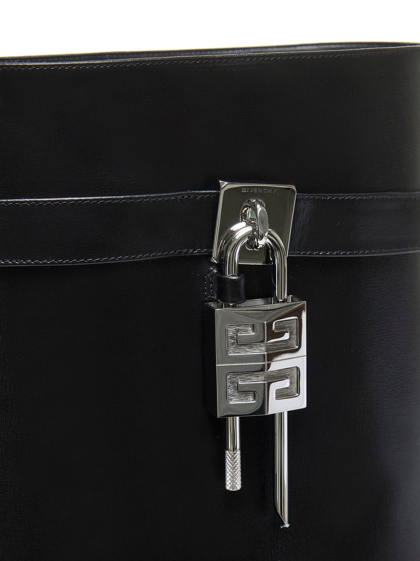 Stivali Shark Lock in pelle nera