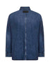 Overshirt in denim di cotone blu