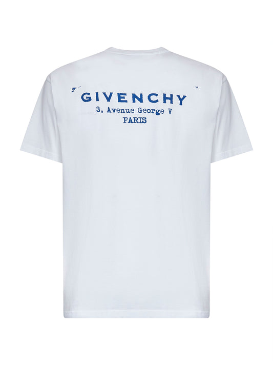 T-shirt girocollo in jersey di cotone bianco