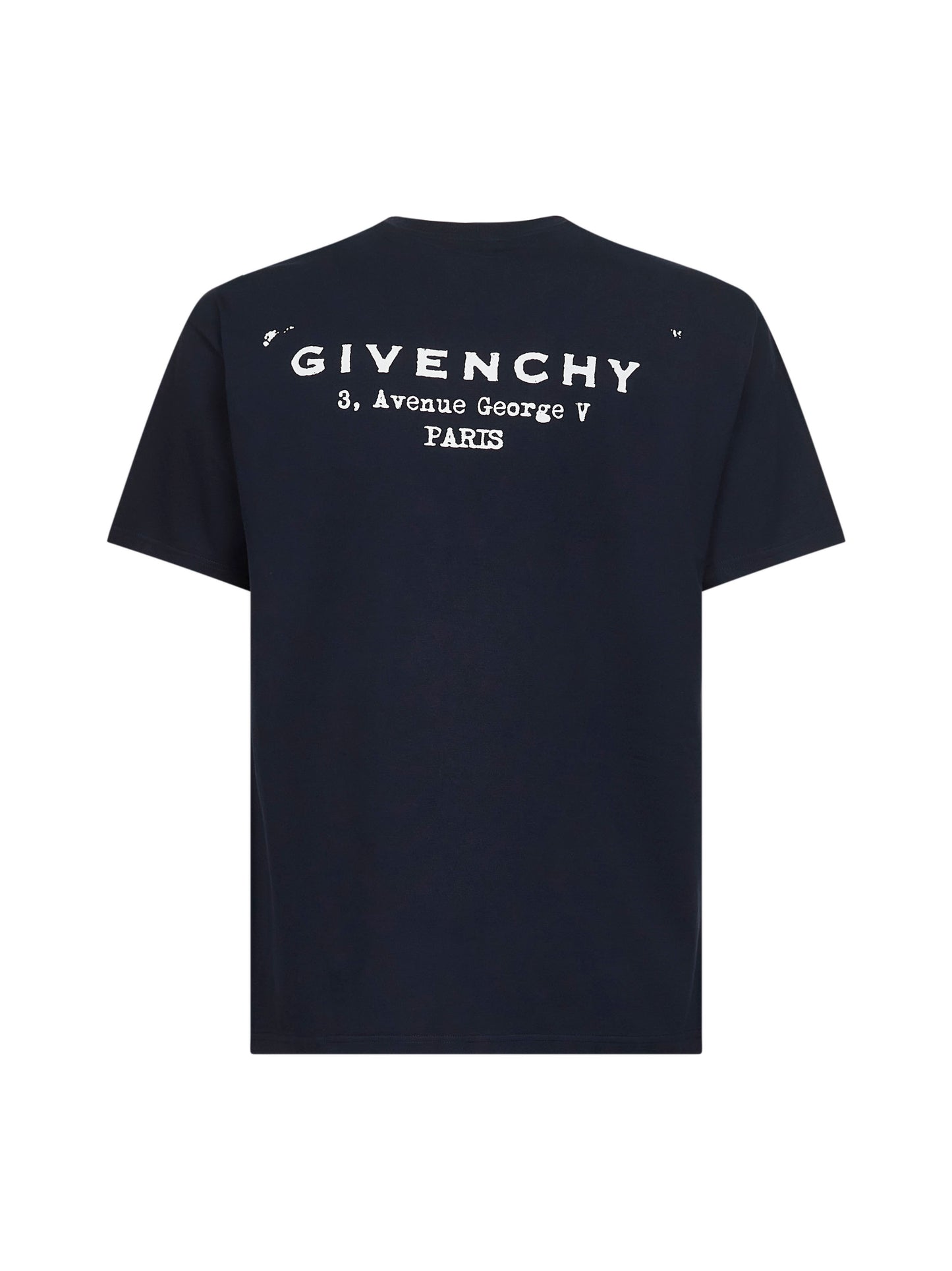 T-shirt girocollo in jersey di cotone blu