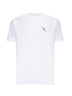 T-shirt girocollo in jersey bianco con firma