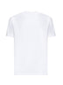 T-shirt girocollo in jersey bianco con firma