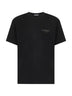 T-shirt girocollo in jersey di cotone nero