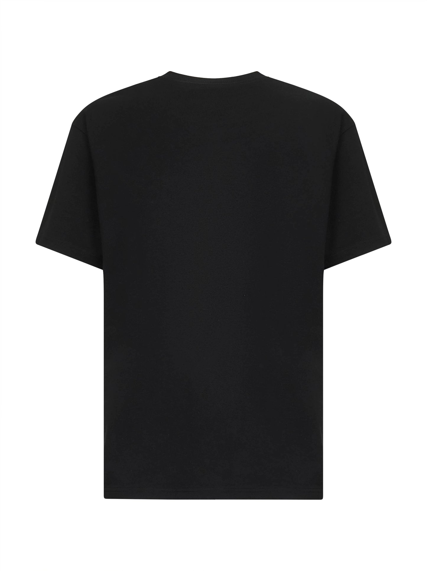 T-shirt girocollo in jersey di cotone nero