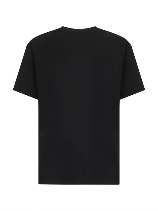 Black cotton jersey crewneck T-shirt