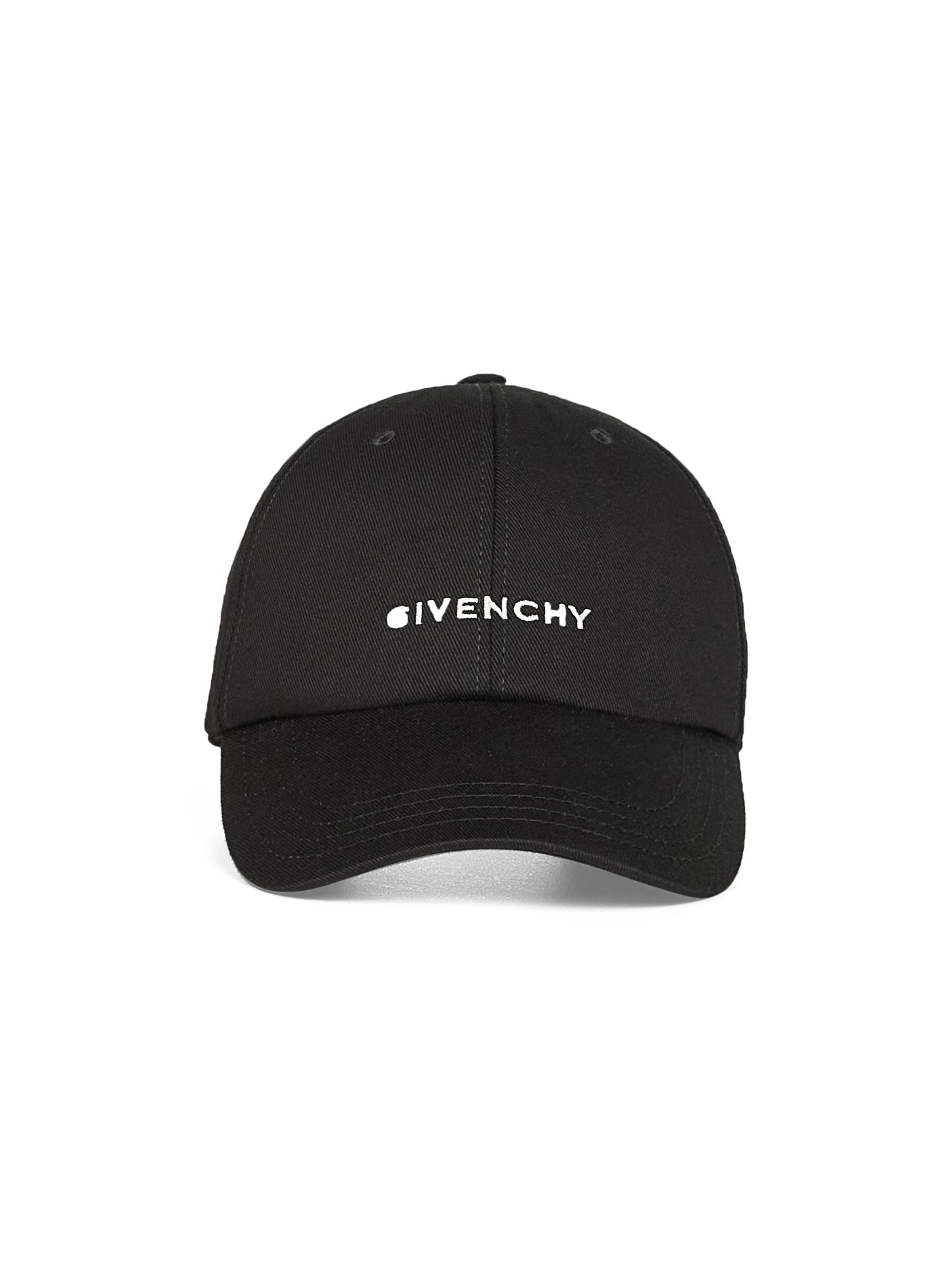 Berretto in tela nera con ricamo GIVENCHY